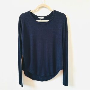 rag & bone navy blue knit sweater size XS rayon polyester spandex blend